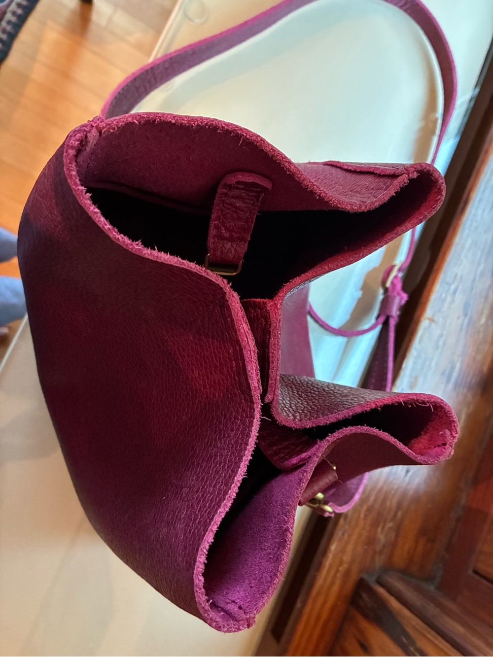 Women's Portland Leather Butterfly Bag in Orchid - Picture 5 of 5